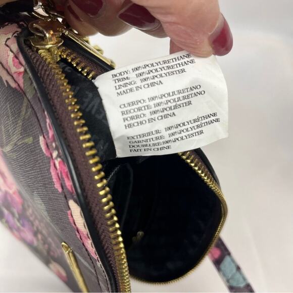 STEVE MADDEN Bmarylin Floral Vegan Leather Medium Crossbody Purse Bag Purple - Picture 10 of 11